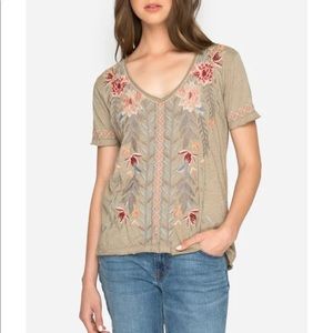 Johnny Was V Neck Tee